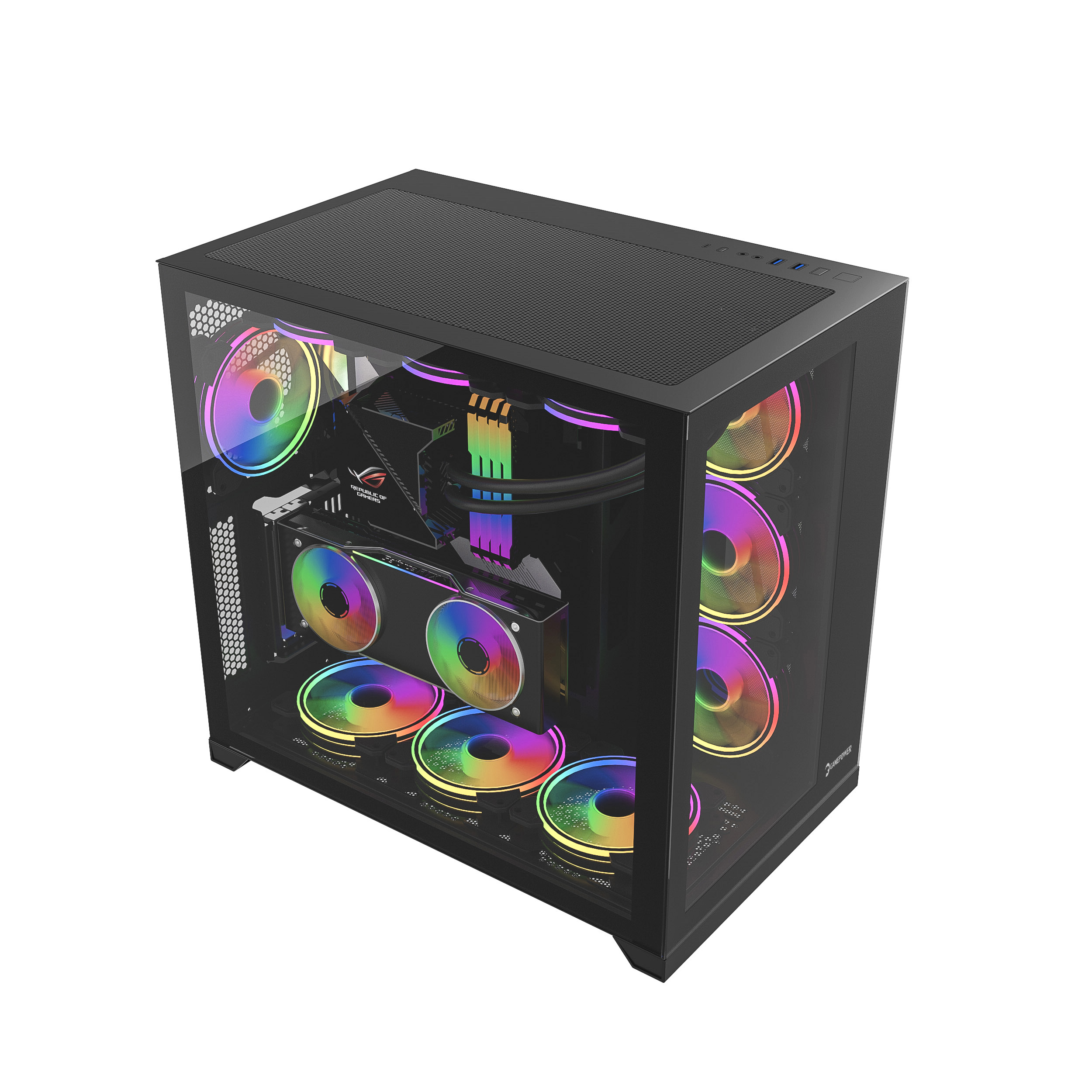 GamePower WarCry Evo ARGB Temper Cam TYPE-C 120mm PWM Fan ATX Gaming Kasa