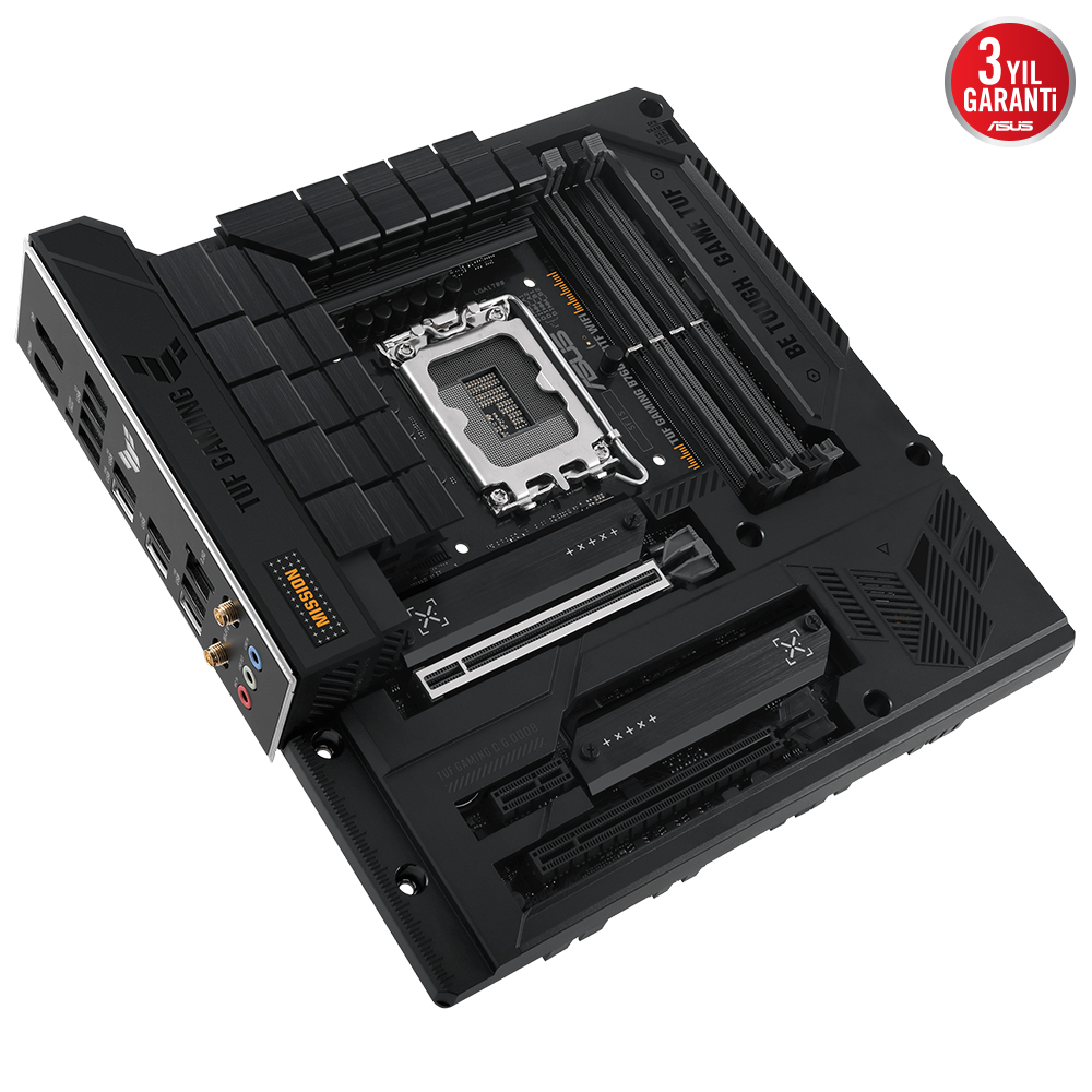 ASUS TUF Gaming B760M-BTF WIFI D5 Intel B760 Soket 1700 DDR5 7200(OC)MHz mATX Gaming (Oyuncu) Anakart