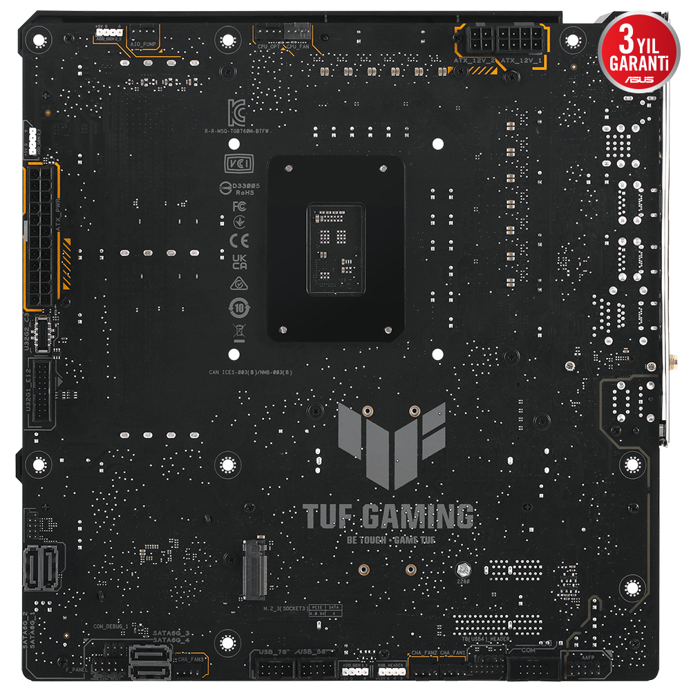 ASUS TUF Gaming B760M-BTF WIFI D5 Intel B760 Soket 1700 DDR5 7200(OC)MHz mATX Gaming (Oyuncu) Anakart
