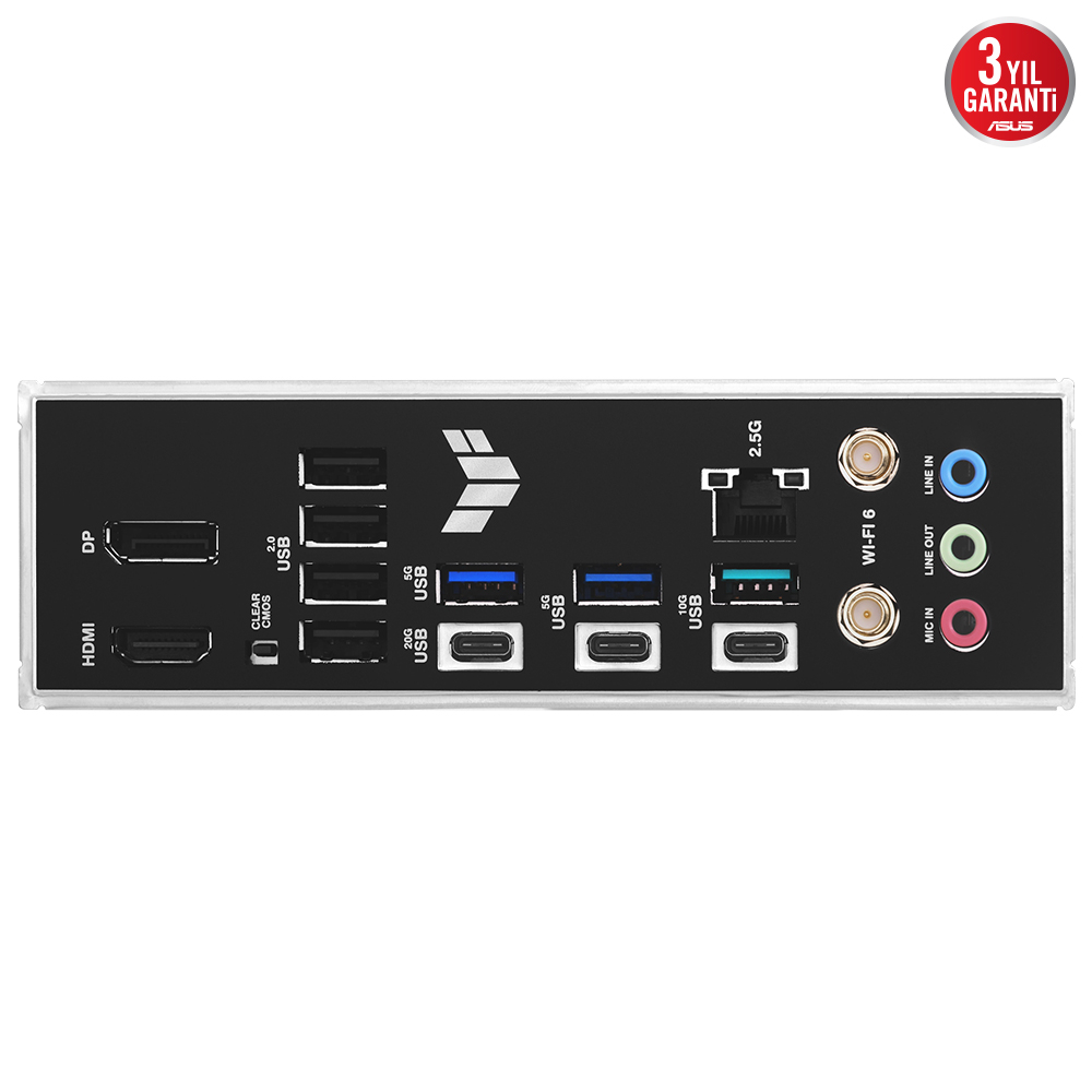 ASUS TUF Gaming B760M-BTF WIFI D5 Intel B760 Soket 1700 DDR5 7200(OC)MHz mATX Gaming (Oyuncu) Anakart