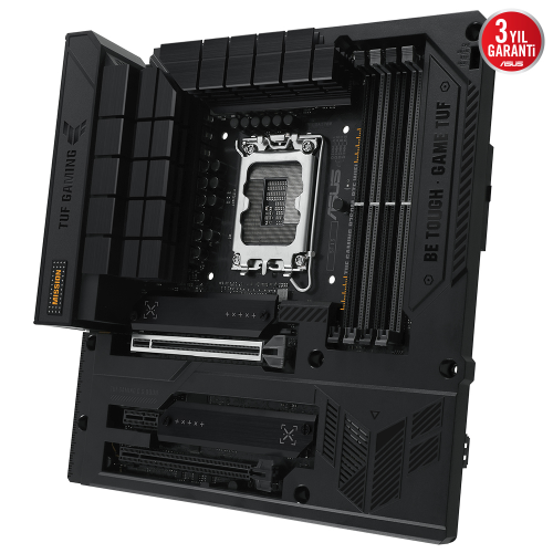 Asus TUF Gaming B760M-BTF WIFI D5 Intel B760 Soket 1700 DDR5 7200(OC)MHz mATX Gaming (Oyuncu) Anakart