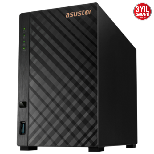 Asustor AS1102T Realtek RTD1296 2 Yuvalı (2x22TB Desteği) 1GB DDR4 2.5GBE Nas Ünitesi