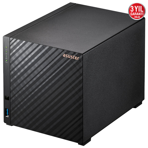 Asustor AS1104T Realtek RTD1296 4 Yuvalı (4x22TB Desteği) 1GB DDR4 2.5GBE Nas Ünitesi