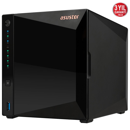 Asustor AS3304T Realtek RTD1296 4 Yuvalı (4x22TB Desteği) 2GB DDR4 2.5GBE Nas Ünitesi