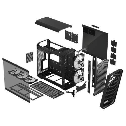 Fractal Design Torrent FD-C-TOR1A-04 Temperli Siyah RGB Gaming (Oyuncu) Kasa