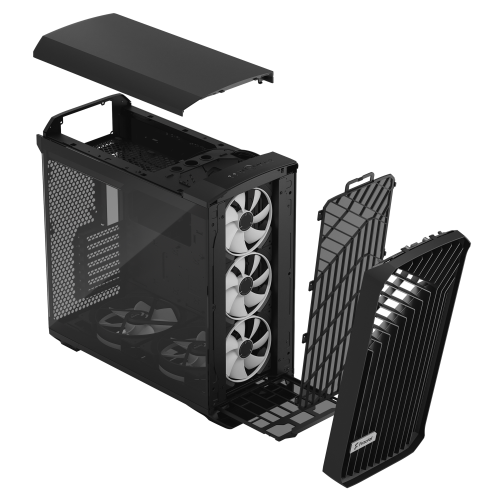 Fractal Design Torrent FD-C-TOR1A-04 Temperli Siyah RGB Gaming (Oyuncu) Kasa