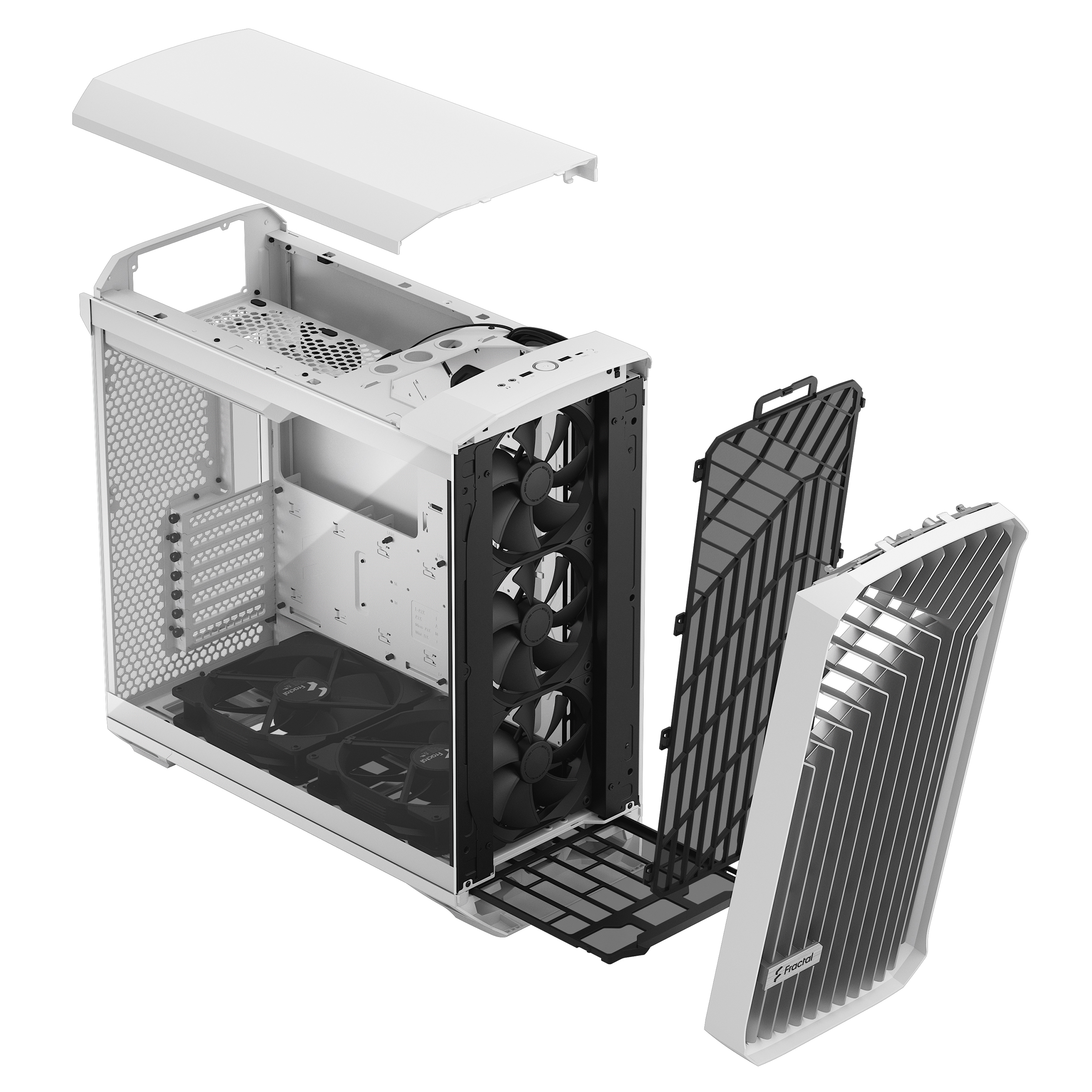 Fractal Design Torrent FD-C-TOR1A-07 Temperli Beyaz RGB Gaming (Oyuncu) Kasa