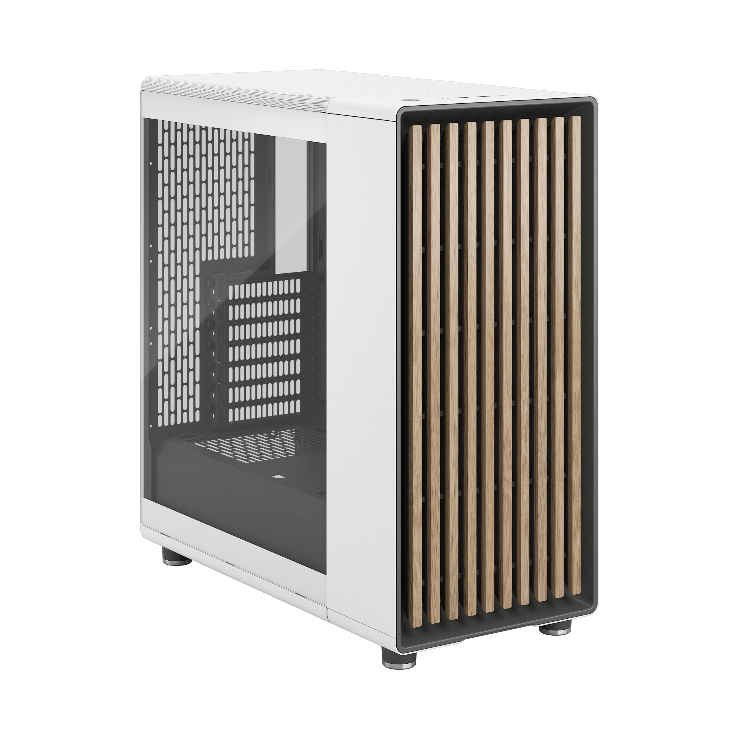 Fractal Design North FD-C-NOR1C-04 Beyaz Temperli Cam Gaming (Oyuncu) Kasa