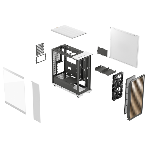 Fractal Design North FD-C-NOR1C-04 Beyaz Temperli Cam Gaming (Oyuncu) Kasa