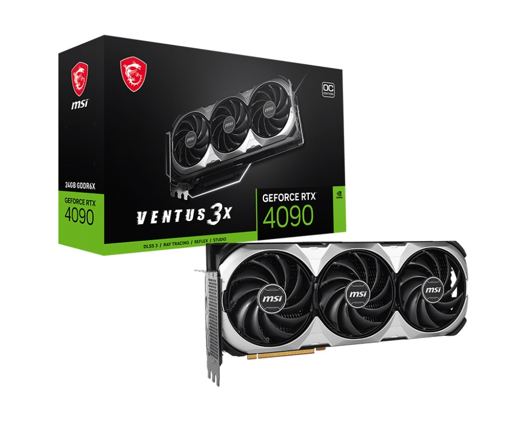 MSI GeForce RTX 4090 VENTUS 3X E 24G OC 24GB GDDR6X 384Bit DX12 DLSS 3 Gaming (Oyuncu) Ekran Kartı