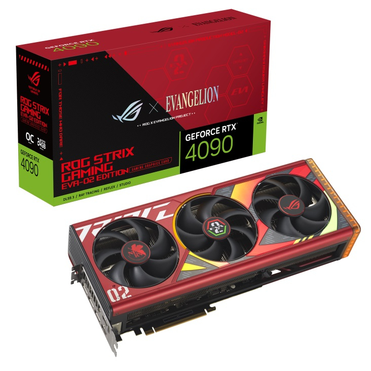ASUS ROG Strix GeForce RTX 4090 OC ROG-STRIX-RTX4090-O24G-EVA-02-EDITION 24GB GDDR6X 384Bit DX12 DLSS 3 Gaming (Oyuncu) Ekran Kartı