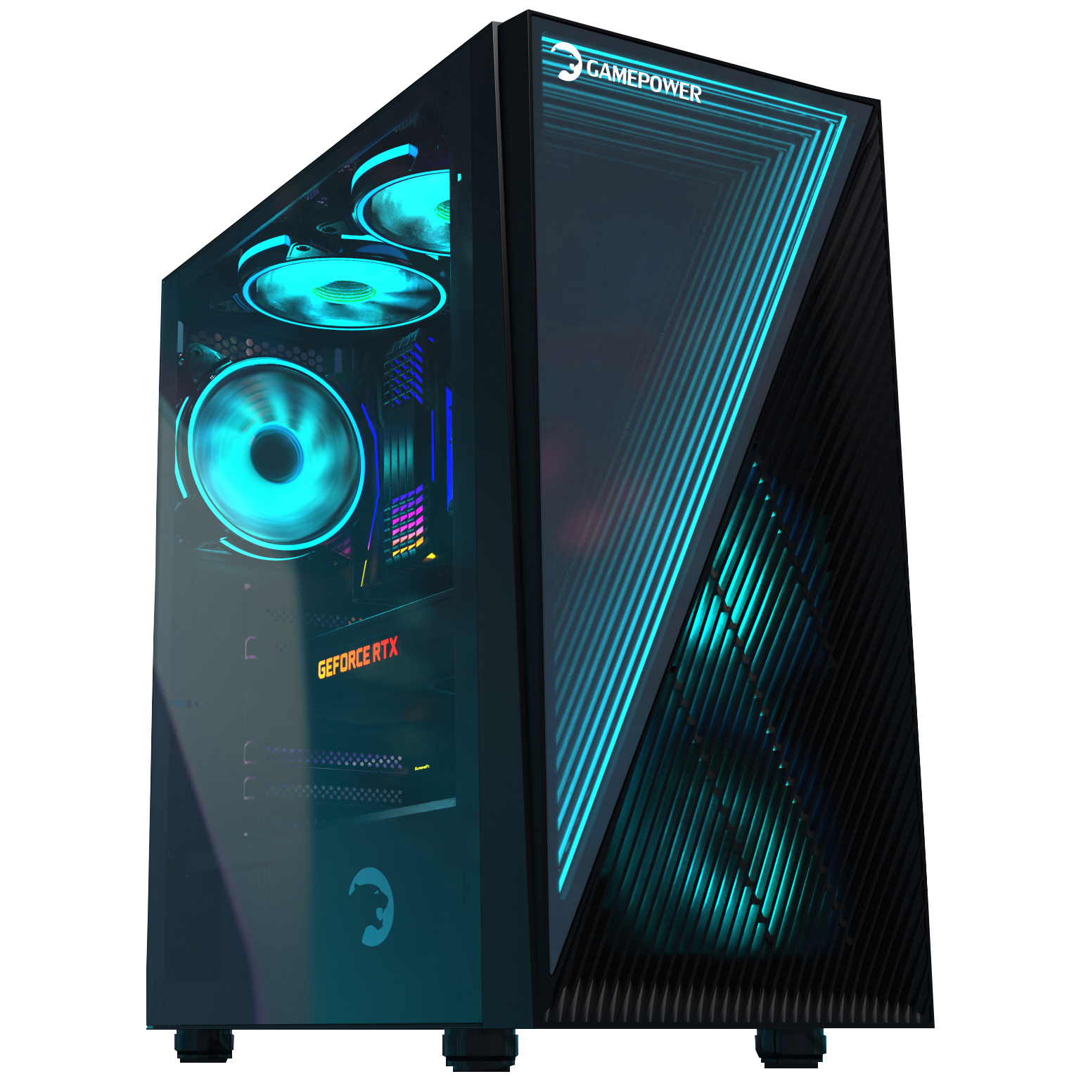 GamePower Ravadin 650W 80+ Bronze ATX 3* ARGB Infinity Fan Temper Cam Gaming Siyah Kasa