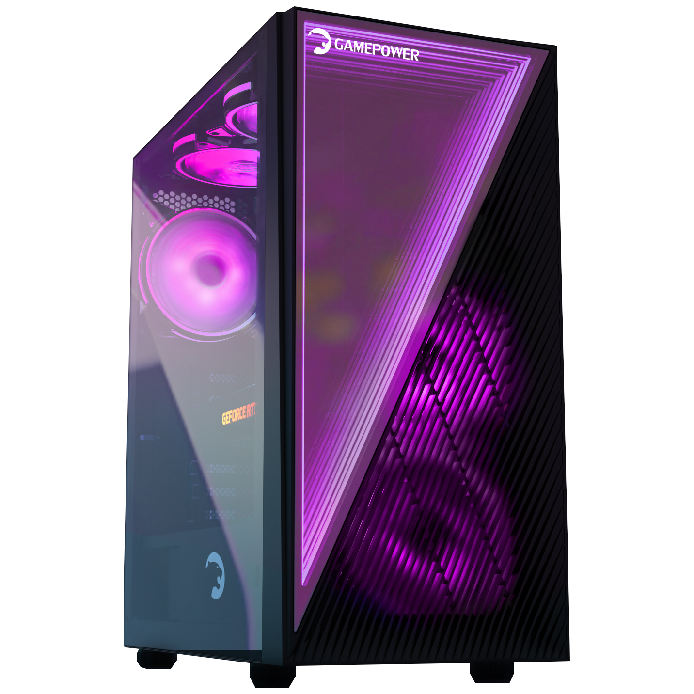 GamePower Ravadin ATX 3* ARGB Infinity Fan Temper Cam Gaming Siyah Kasa