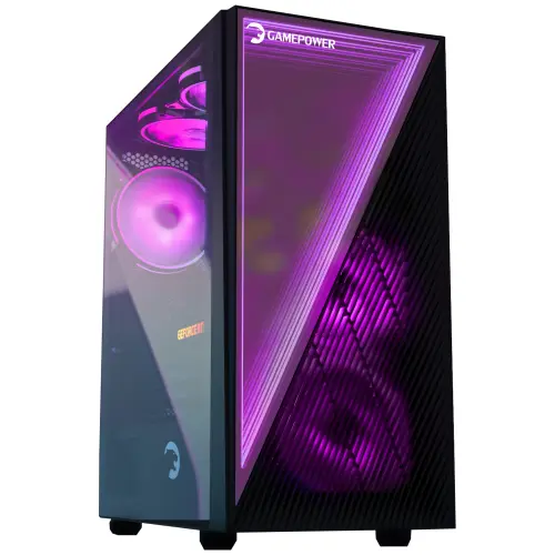 GamePower Ravadin ATX 3* ARGB Infinity Fan Temper Cam Gaming Siyah Kasa