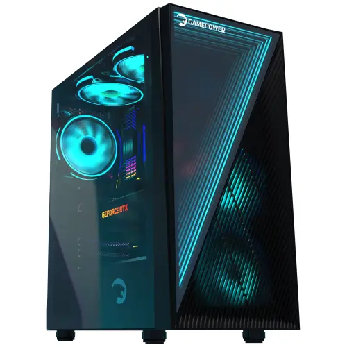 GamePower Ravadin ATX 3* ARGB Infinity Fan Temper Cam Gaming RGB Kontrolcüsü Siyah Kasa