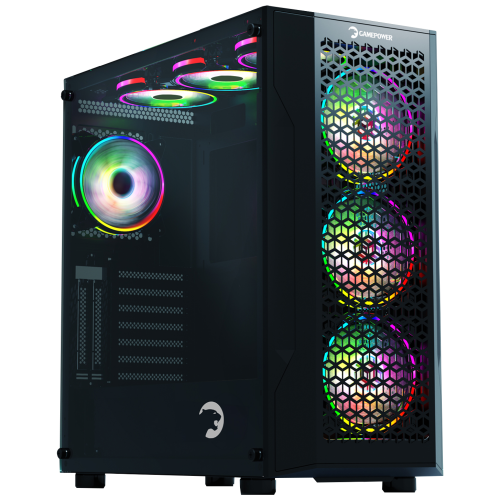 GamePower Savagis 750W 80+ Bronze ATX 4* ARGB ARGB Fan Temper Cam Gaming RGB Kontrolcüsü ve Uzaktan Kumanda Siyah Kasa