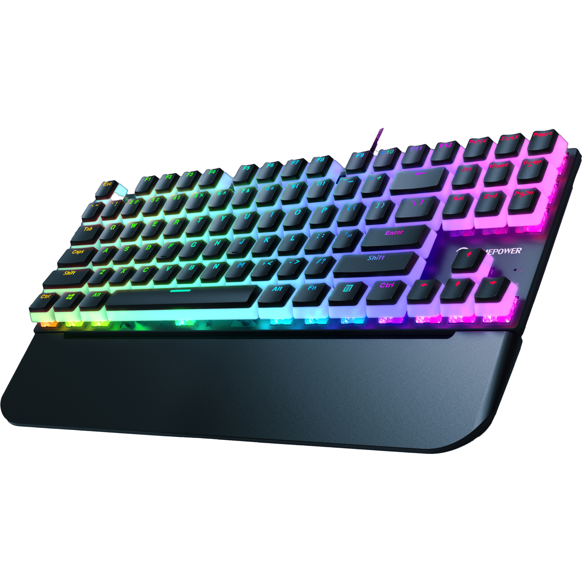 GamePower Suki TKL Mekanik Red Switch Puding Keycaps İngilizce Q USB Gaming Klavye