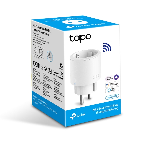 TP-Link Tapo P115 Mini Wi-Fi Tekli Akıllı Priz