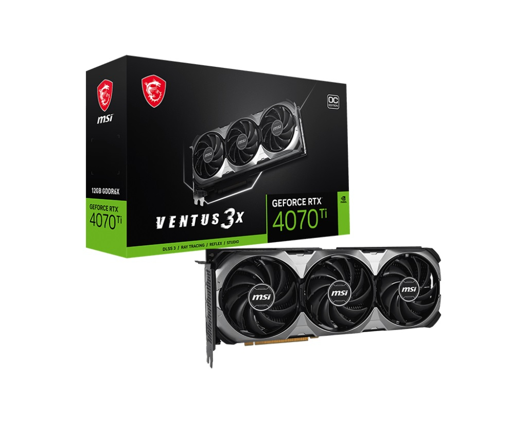 MSI GeForce RTX 4070 Ti Ventus 3X E1 12G OC 12GB GDDR6X 192Bit DX12 Gaming (Oyuncu) Ekran Kartı