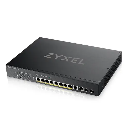 Zyxel Nebula XS1930-12HP 8 Port Multi-Gigabit Smart Managed Hybrid UPOE 375W Yönetilebilir Switch 
