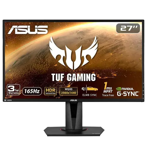 ASUS TUF VG27AQ 27″ 1ms 165Hz HDR 2K Freesync ve G-SYNC HDMI/DP Pivot IPS Gaming Monitör