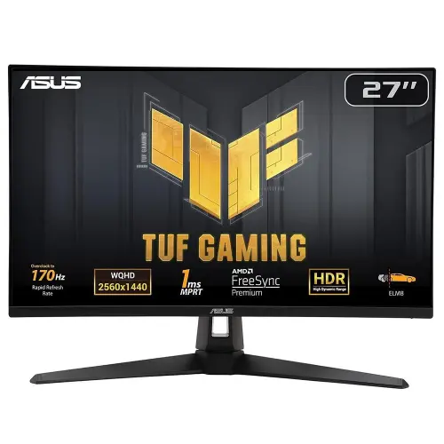 ASUS  TUF Gaming VG27AQA1A 27″ 1ms 170Hz Adaptive-Sync HDR10  VA QHD Gaming (Oyuncu) Monitör