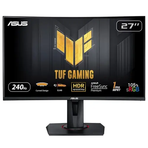 ASUS TUF Gaming VG27VQM 27″ 1ms 240Hz FreeSync Premium VA Full HD Curved Gaming (Oyuncu) Monitör
