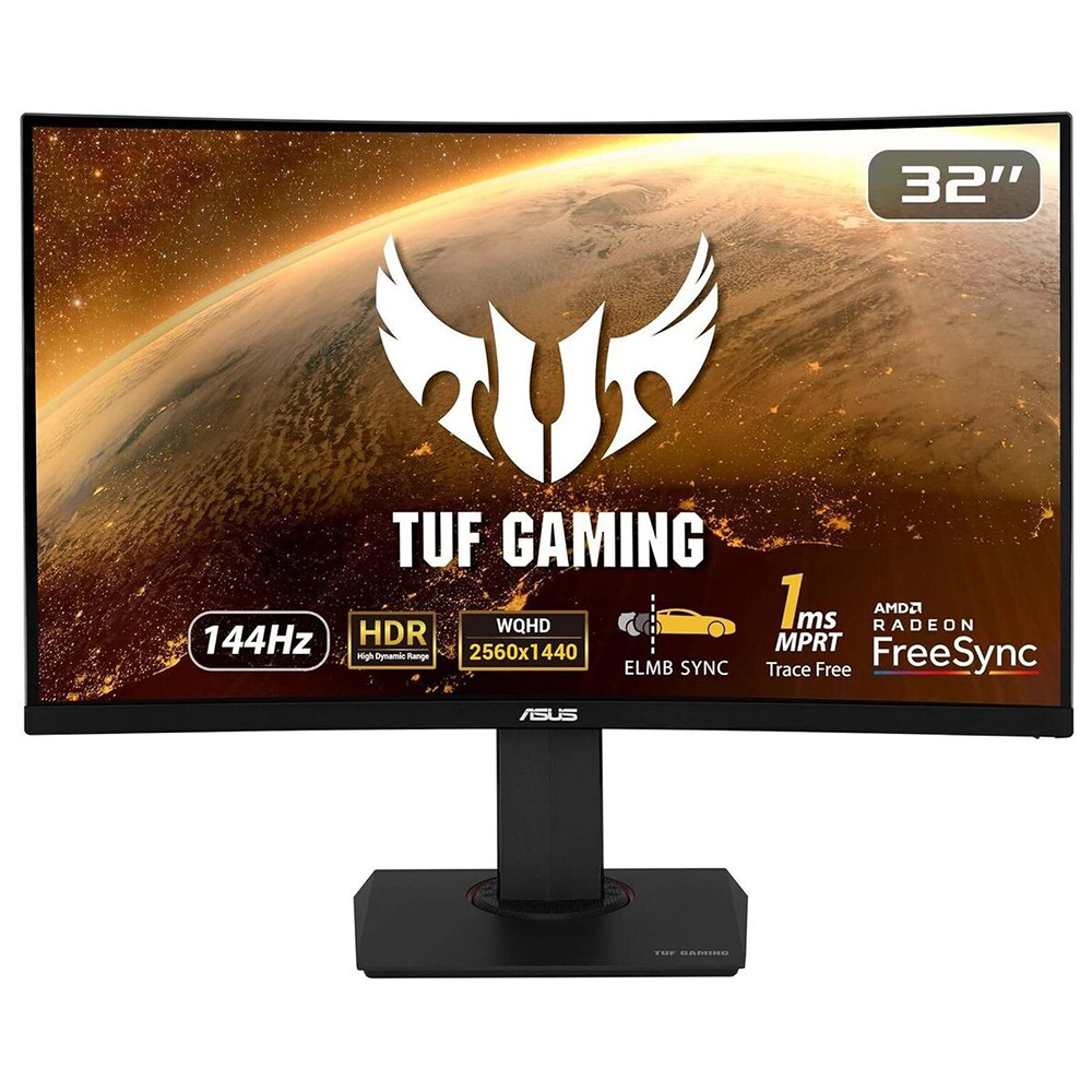 Asus TUF Gaming VG32VQ 31.5″ 1ms 144Hz ELMB Adaptive-Sync Flicker-Free VA WQHD Curved Gaming Monitör