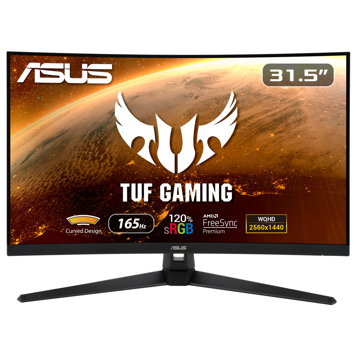 Asus TUF Gaming VG32VQ1BR 31.5” 165Hz 1ms FreeSync Premium VA WQHD Curved Gaming (Oyuncu) Monitör