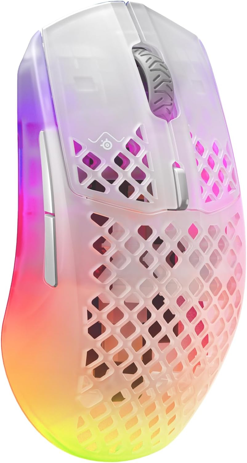 SteelSeries Aerox 3 Wireless 2022 Ghost SSM62610 18.000 CPI 6 Tuş RGB Optik Kablosuz Gaming (Oyuncu) Mouse