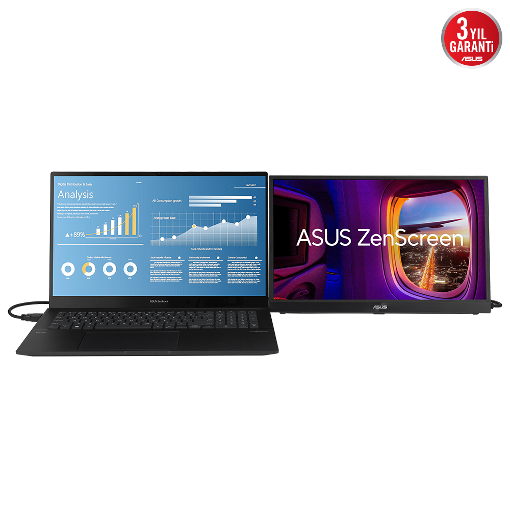 ASUS ZenScreen MB17AHG 17.3” 5ms 144Hz IPS Full HD Taşınabilir Monitör