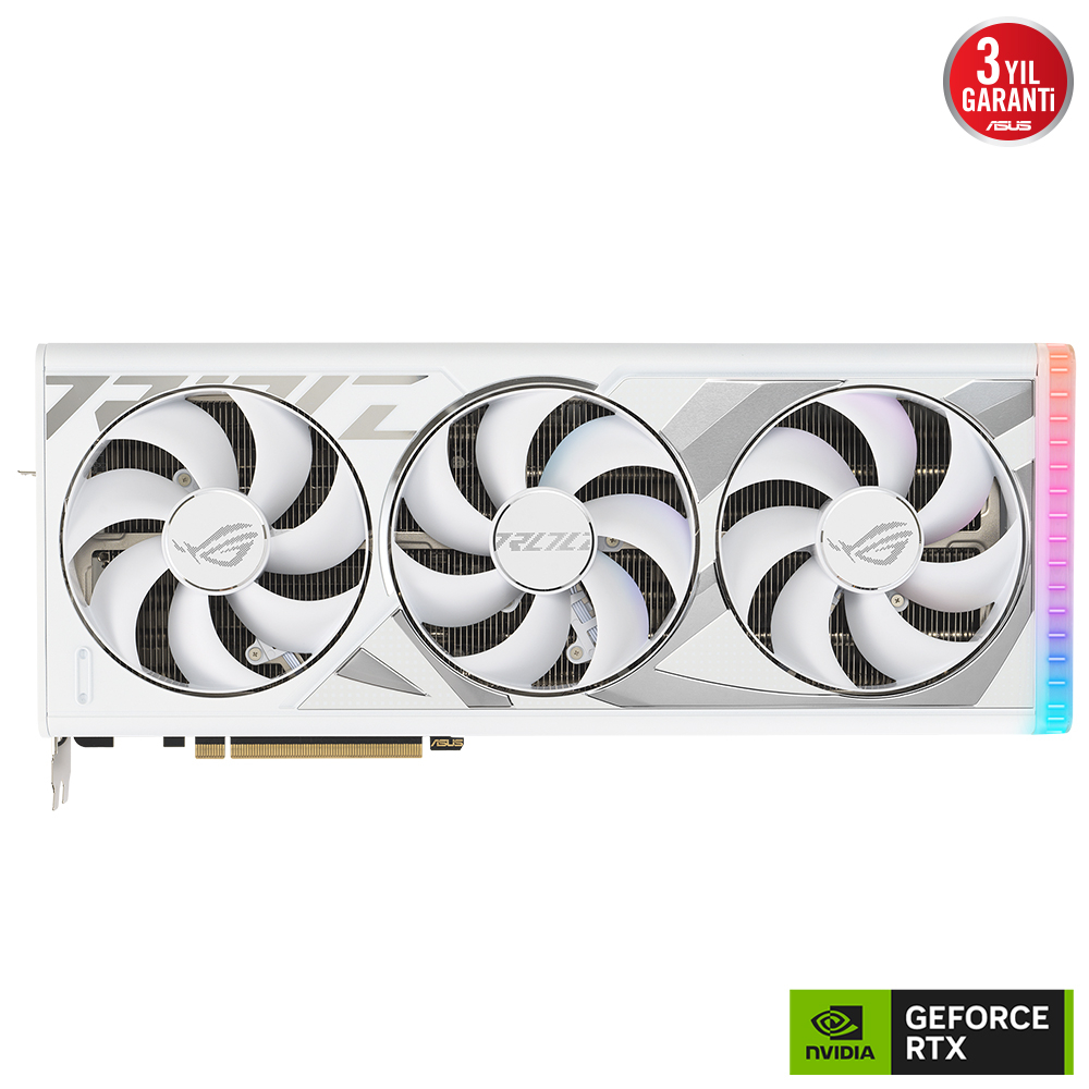 ASUS ROG Strix GeForce RTX 4090 White ROG-STRIX-RTX4090-24G-WHITE 24GB GDDR6X 384Bit DX12 DLSS 3 Gaming (Oyuncu) Ekran Kartı