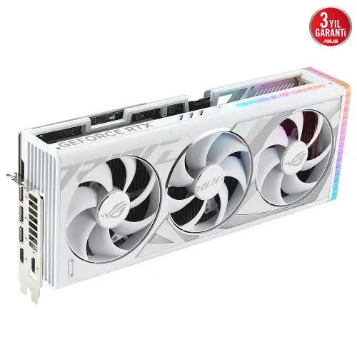 ASUS ROG Strix GeForce RTX 4090 White ROG-STRIX-RTX4090-24G-WHITE 24GB GDDR6X 384Bit DX12 DLSS 3 Gaming (Oyuncu) Ekran Kartı