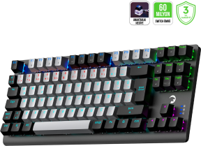 GamePower Eva 3 60M Mekanik Blue Switch Türkçe Q 88 Tuş USB Gaming Klavye - 3 Yıl Garantili
