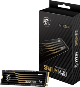 MSI Spatium M480 Pro 1TB PCIe 4.0 NVMe M.2 7400/6000MB/s