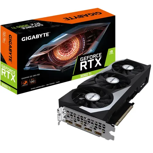 Gigabyte GeForce RTX 3060 Ti Gaming OC D6X 8G GV-N306TXGAMING OC-8GD 8GB GDDR6X 256Bit DX12 Gaming (Oyuncu) Ekran Kartı