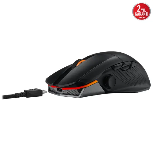 Asus ROG Chakram X Qi P708 36.000 DPI 11 Tuş Optik RGB Kablosuz Gaming (Oyuncu) Mouse