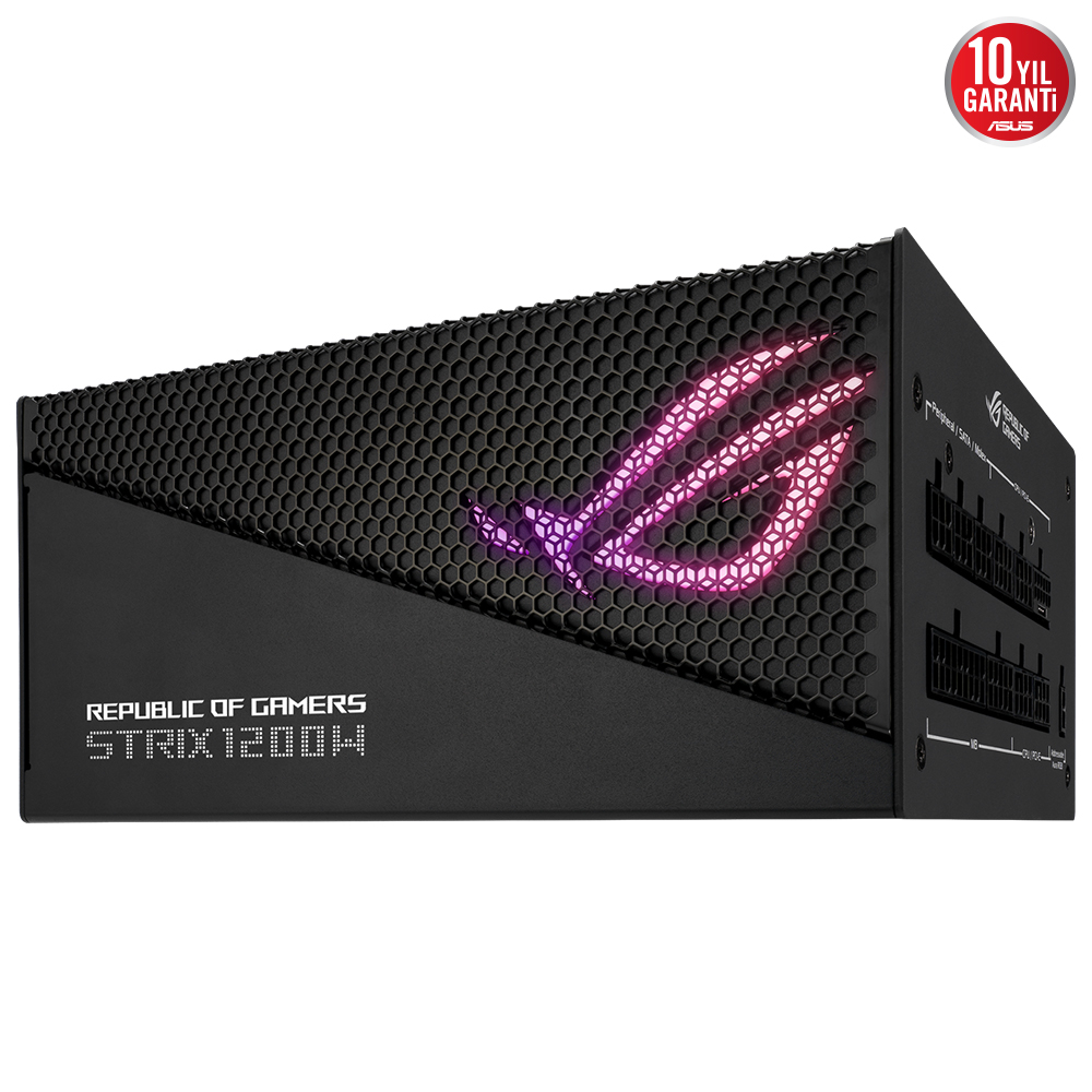 ASUS ROG-STRIX-1200G AURA 80+ GOLD 1200W Modüler ATX 3.0 PCI-E 5.0 Power Supply (90YE00S0-B0NA00)