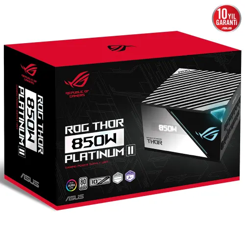 ASUS ROG-THOR-850P2 850W 80+ Platinum 135mm Full Modüler Gaming Power Supply