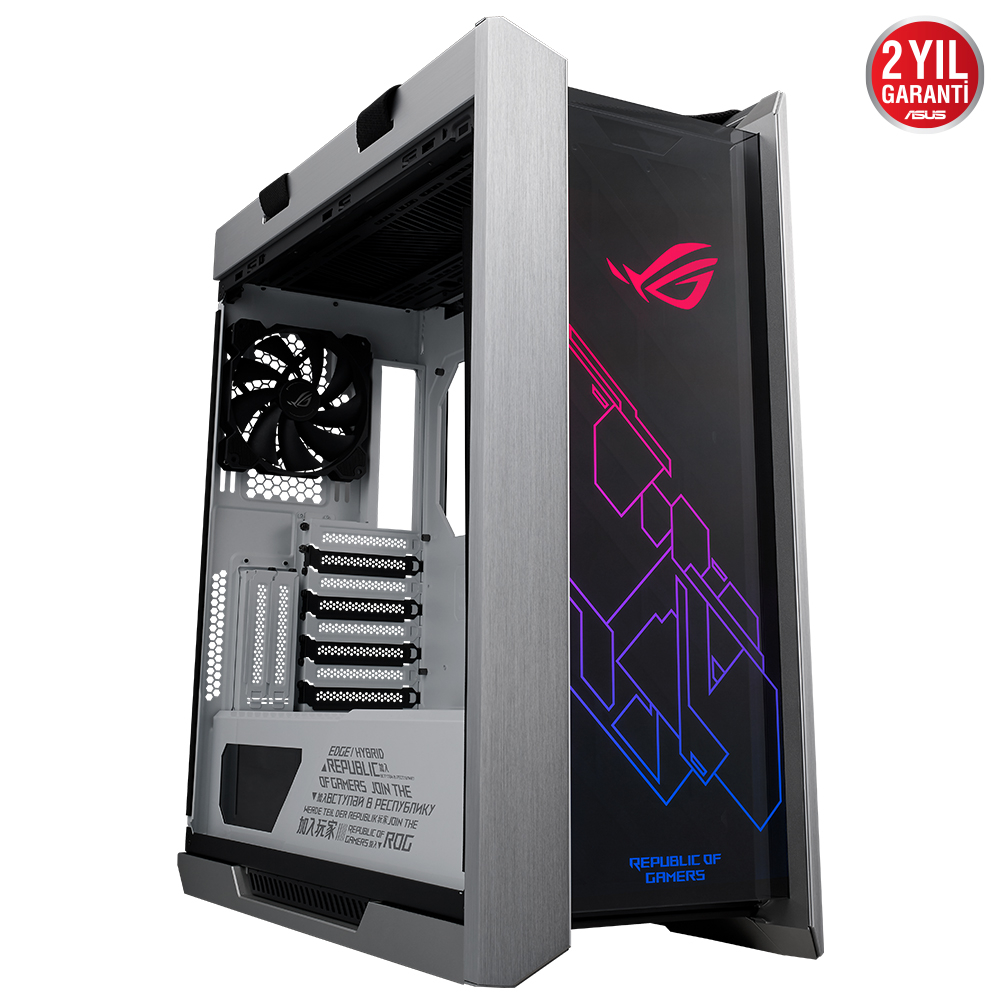 ASUS ROG Strix Helios GX601 White Edition 4x140mm Fan USB Type-C Temperli Cam RGB Beyaz E-ATX Mid-Tower Gaming (Oyuncu) Kasa (90DC0023-B39000)