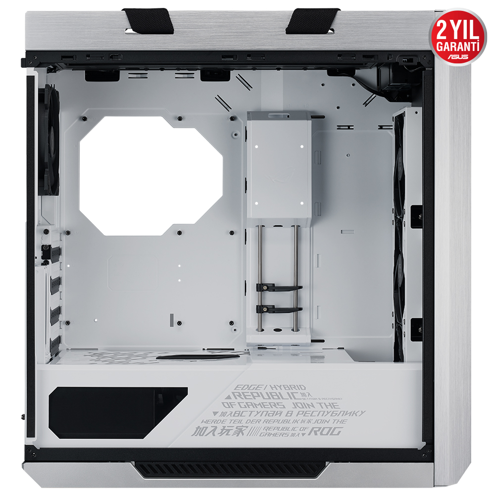 ASUS ROG Strix Helios GX601 White Edition 4x140mm Fan USB Type-C Temperli Cam RGB Beyaz E-ATX Mid-Tower Gaming (Oyuncu) Kasa (90DC0023-B39000)