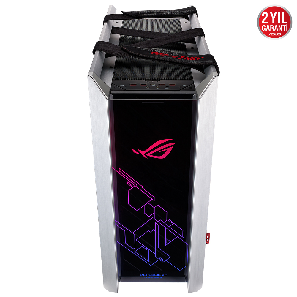 ASUS ROG Strix Helios GX601 White Edition 4x140mm Fan USB Type-C Temperli Cam RGB Beyaz E-ATX Mid-Tower Gaming (Oyuncu) Kasa (90DC0023-B39000)