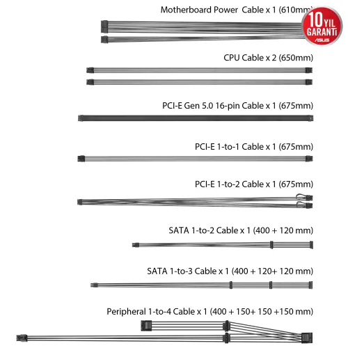 ASUS TUF-GAMING-850G 850W 80+ Gold Full Modüler Gaming (Oyuncu) Power Supply