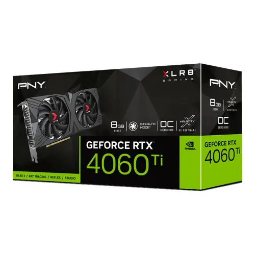 PNY RTX 4060 Ti VERTO Overclocked 8GB GDDR6 128Bit Gaming (Oyuncu) Ekran Kartı (VCG4060T8DFXPB1-O)