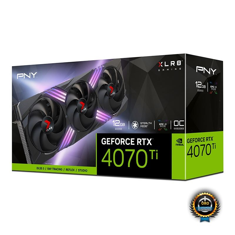 PNY RTX 4070 Ti XLR8 Gaming VERTO 12GB GDDR6X 192Bit (VCG4070T12TFXXPB1) DX12 Gaming (Oyuncu) Ekran Kartı