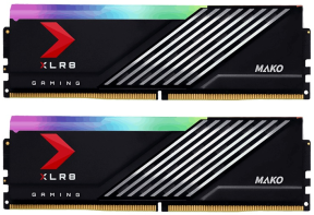 PNY XLR8 Gaming MAKO EPIC-X RGB 32GB (2x16GB) 6400MHz CL40 DDR5 Gaming Ram (MD32GK2D5640040MXRGB)