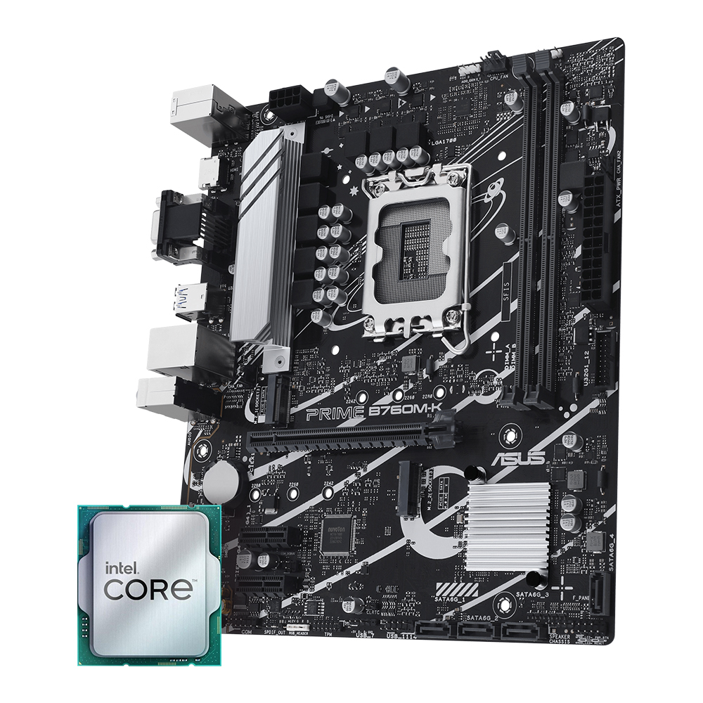 ASUS Prime B760M-K D5 Anakart + Intel Core i7-13700K İşlemci Anakart Bundle