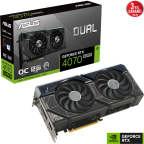 ASUS Dual GeForce RTX 4070 SUPER OC DUAL-RTX4070S-O12G GDDR6X 192Bit DX12 DLSS 3 Gaming (Oyuncu) Ekran Kartı