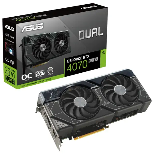 Asus Dual GeForce RTX 4070 SUPER OC DUAL-RTX4070S-O12G GDDR6X 192Bit DX12 DLSS 3 Gaming (Oyuncu) Ekran Kartı