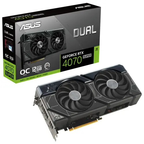ASUS Dual GeForce RTX 4070 SUPER OC DUAL-RTX4070S-O12G GDDR6X 192Bit DX12 DLSS 3 Gaming (Oyuncu) Ekran Kartı